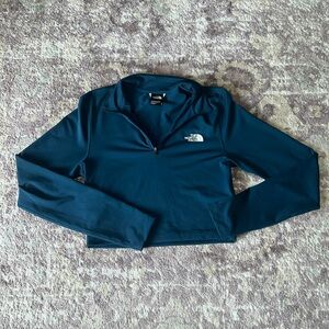 The North Face zip up crop top